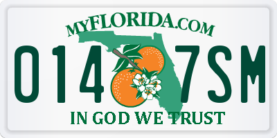 FL license plate 0147SM