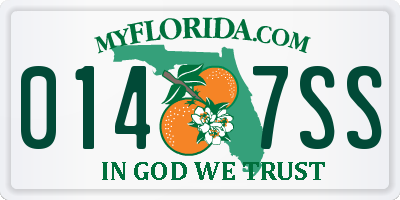FL license plate 0147SS