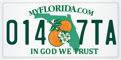 FL license plate 0147TA
