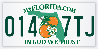 FL license plate 0147TJ