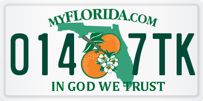 FL license plate 0147TK