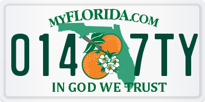 FL license plate 0147TY