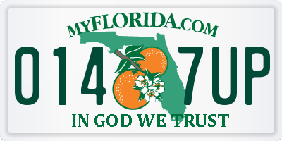 FL license plate 0147UP
