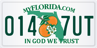 FL license plate 0147UT
