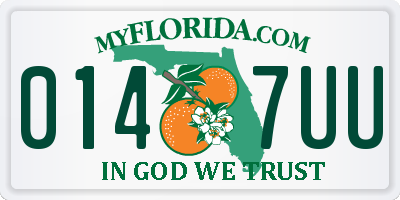 FL license plate 0147UU
