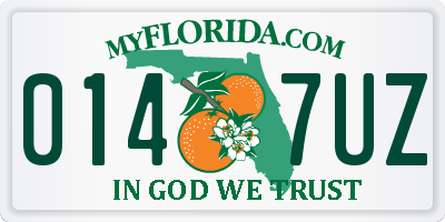 FL license plate 0147UZ