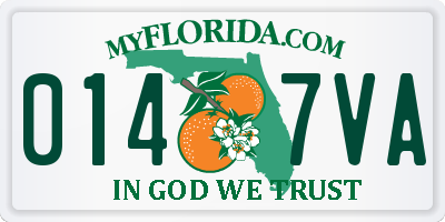 FL license plate 0147VA