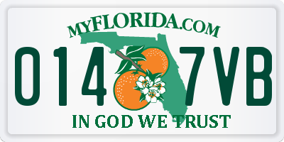 FL license plate 0147VB