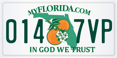 FL license plate 0147VP