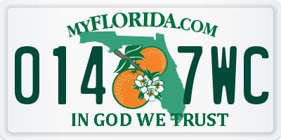 FL license plate 0147WC