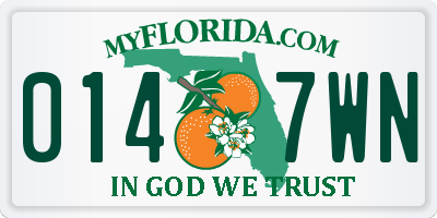 FL license plate 0147WN