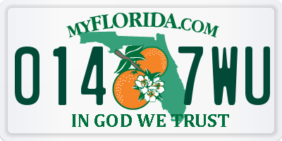 FL license plate 0147WU