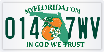FL license plate 0147WV