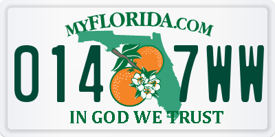 FL license plate 0147WW