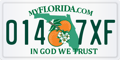 FL license plate 0147XF