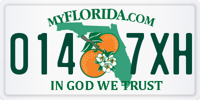 FL license plate 0147XH