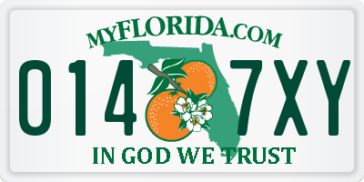 FL license plate 0147XY