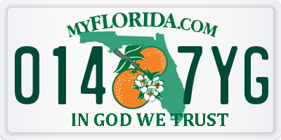 FL license plate 0147YG