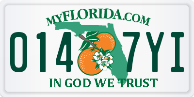 FL license plate 0147YI