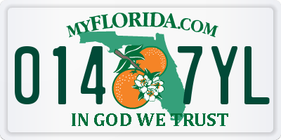 FL license plate 0147YL