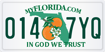 FL license plate 0147YQ