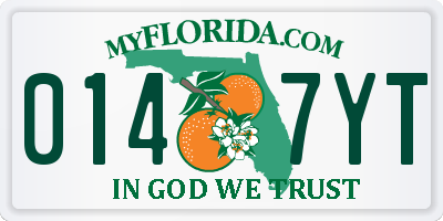 FL license plate 0147YT