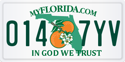 FL license plate 0147YV