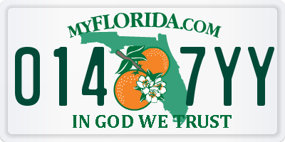 FL license plate 0147YY