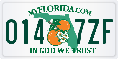 FL license plate 0147ZF