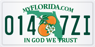 FL license plate 0147ZI