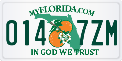 FL license plate 0147ZM
