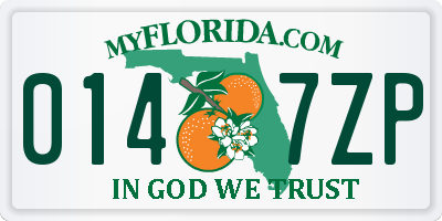 FL license plate 0147ZP