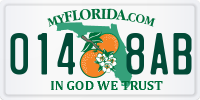 FL license plate 0148AB