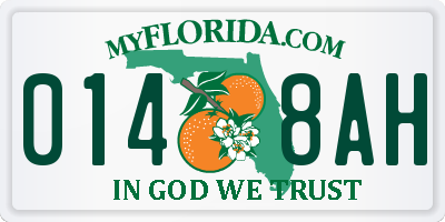 FL license plate 0148AH