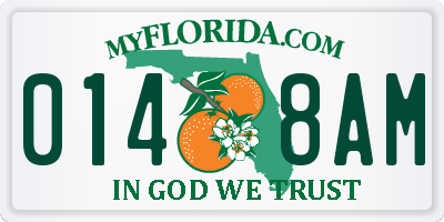 FL license plate 0148AM