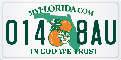 FL license plate 0148AU