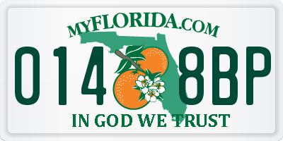 FL license plate 0148BP