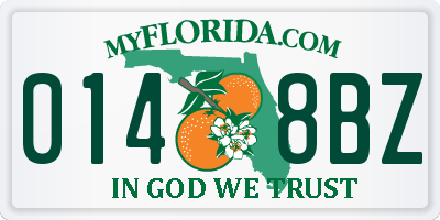 FL license plate 0148BZ