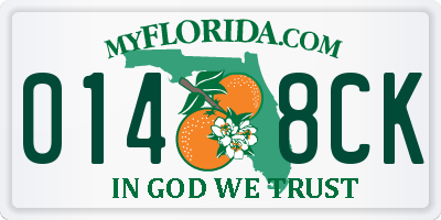 FL license plate 0148CK