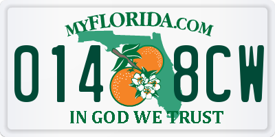 FL license plate 0148CW