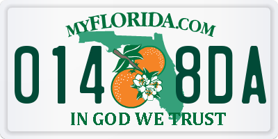 FL license plate 0148DA