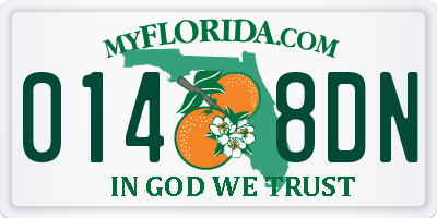 FL license plate 0148DN