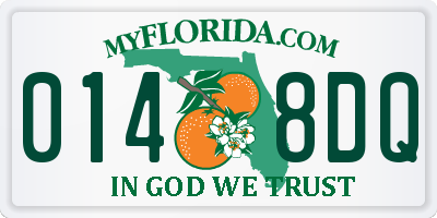 FL license plate 0148DQ