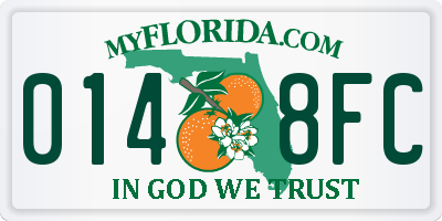 FL license plate 0148FC