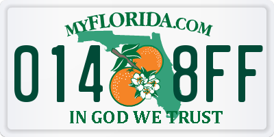 FL license plate 0148FF