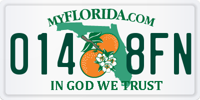 FL license plate 0148FN