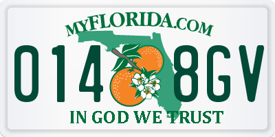 FL license plate 0148GV