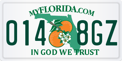 FL license plate 0148GZ