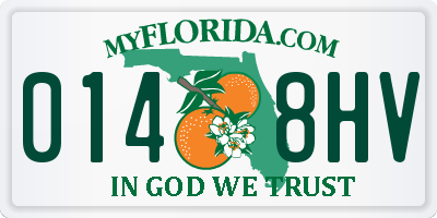 FL license plate 0148HV