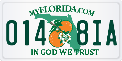 FL license plate 0148IA